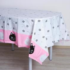 Скатерть «Котики», 130х180 см No Brand