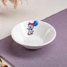 Тарелка Коала, белая, керамика, 0.45 л, микс No Brand