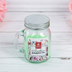 Свеча в банке «Мгновений радости», аромат цветочный No Brand