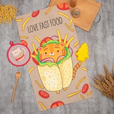 Этель Набор подарочный Food кухонное полотенце, прихватка, силикон.форма