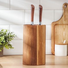 Катунь Подставка для ножей универсальная, 22,5×12,7 см, тропическая акация Katun