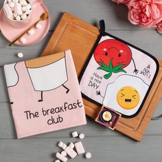 Этель Набор подарочный Завтрак полотенце 40х73см, прихватка 19х19см, магнит 11х7см