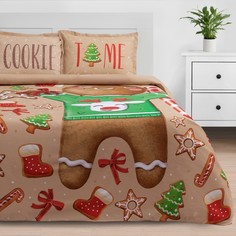 Комплект: пододеяльник и 2 наволочки Cookie time 175*215 см/50*70 см - 2 шт No Brand