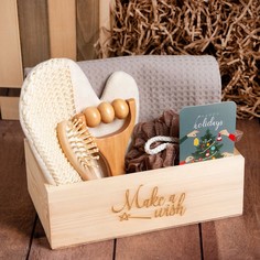 Этель Подарочный набор новогодний Этель Make a wish полотенце 70х140см и аксессуары (4 пре