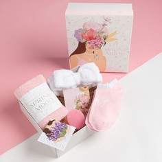 Этель Набор подарочный Этель Spring mood полотенце и аксс (4 предмета)