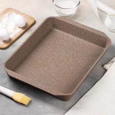 Противень Гранит brown, 30×40 см, антипригарное покрытие, цвет коричневый Мечта