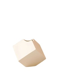 Ваза керамическая "Куб", настольная, бежевая, 12 см Керамика ручной работы