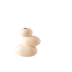 Ваза керамическая "Сбалансированные камни", настольная, бежевая, 21 см Керамика ручной работы