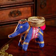 Подсвечник дерево "Восточный слон" 6,2х4х9 см No Brand