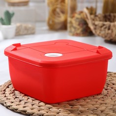 Контейнер для хранения продуктов «Лето», квадратный, 18,5×8,5 см, цвет МИКС No Brand