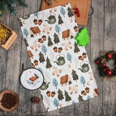 Набор подарочный Этель Winter set: кух. полотенце, прихватка, силикон. форма No Brand