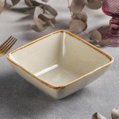 Миска квадратная «Сапфир», 14×6 см, цвет бежевый No Brand