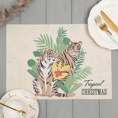 Салфетка на стол Tropical, ПВХ, 40х29 см Доляна