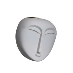 Ваза керамическая "Будда", настольная, декоративная, интерьерная, серая, 21.5 см Керамика ручной работы