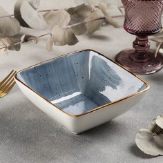 Миска квадратная «Сапфир», 14×6 см, цвет синий No Brand