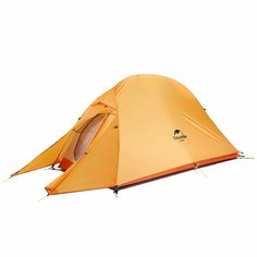 Палатка Naturehike Сloud up 1 NH18T010-T одноместная с ковриком, оранжевая, 6927595730546
