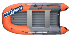 Надувная лодка Boatsman 320A c НДНД цвет графитово-оранжевый