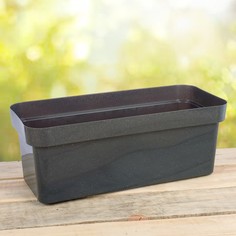 Darel plastic Ящик балконный для цветов «Эко», 40 см, цвет темный гранит