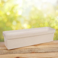 Darel plastic Ящик балконный для цветов «Эко», 60 см, цвет светлый гранит