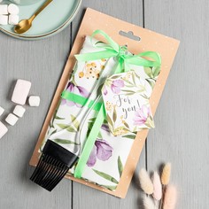 Этель Набор подарочный Leaves: полотенце, кисть