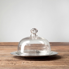 Масленка Roomers Tableware clear/silver, RO-10473/PGN