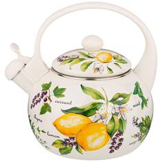 Agness 934-424 ЧАЙНИК AGNESS ЭМАЛИРОВАННЫЙ СО СВИСТКОМ 2,2Л, ИНДУКЦИОННОЕ ДНО