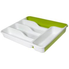 Раздвижной лоток под столовые приборы Expandable cutlery tray зеленый Baziator