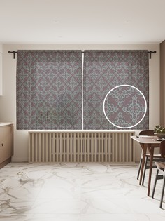 Фототюль JoyArty "Винтажный ажур", 145x180 см (2 полотна со шторной лентой + 50 крючков)