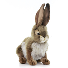 Реалистичная мягкая игрушка Hansa Creation Чернохвостый заяц, 30 см
