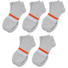 Носки для девочек ХОХ 5-SPD-16 цв. серый; белый; оранжевый р. 24