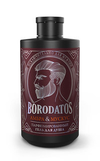 Парфюмированный гель для душа "амбра, мускус" Borodatos