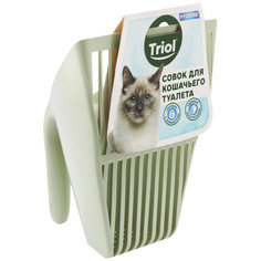 Совок-ковш Triol оливковый для кошачьего туалета
