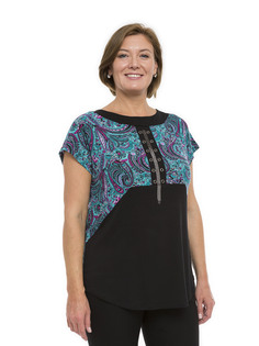 Блуза женская Magic Lady cl7074_c08 бирюзовая 52 RU