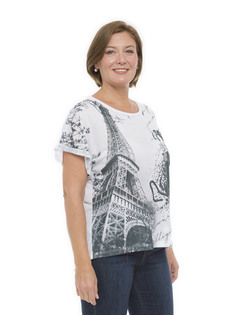 Футболка женская Magic Lady cl7039_c02 белая 50 RU