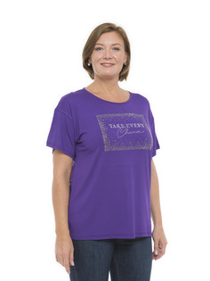 Футболка женская Magic Lady cl7041_c03 фиолетовая 52 RU