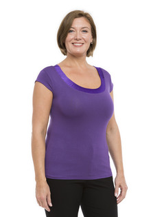 Футболка женская Magic Lady cl1006_c03 фиолетовая 50 RU