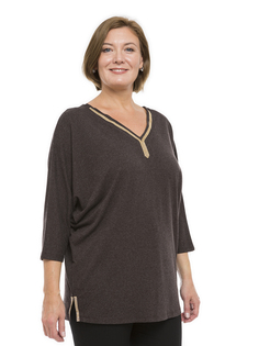 Пуловер женский Magic Lady cl044_c01 коричневый 56 RU