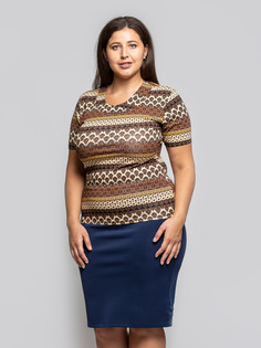 Футболка женская Magic Lady cl1304_c03 коричневая 52 RU