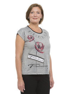 Футболка женская Magic Lady cl8116_c01 серая 58 RU