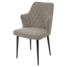 Стул HERMAN ЛАТТЕ, велюр / черный каркас М Сити