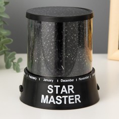 Ночник-проектор "Звёздное небо", 4 LED, (USB, адаптер в комплекте) или (4*ААА), пластик Risalux