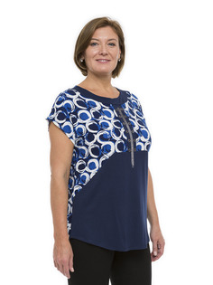 Блуза женская Magic Lady cl7074_c12 синяя 52 RU