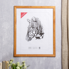 Фоторамка 40х50 см (2503) дерево (пластиковый экран) Зебра