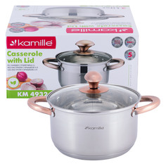 Кастрюля Kamille 3 л серебристый