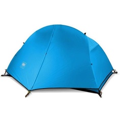 Палатка Naturehike Cycling 1 210T NH18A095-D с футпринтом голубая