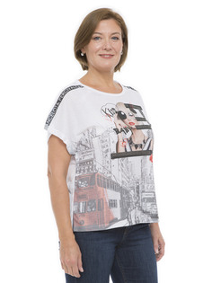 Футболка женская Magic Lady cl7039_c01 белая 50 RU