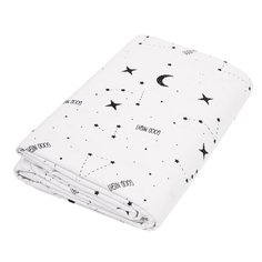 Пододеяльник AmaroBaby на молнии 145х210 STARS, белый