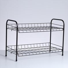 Nika Полка для обуви разборная, 2 яруса, 68×28×44 см, цвет медный антик