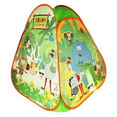 Палатка детская игровая Зебра в клеточку, 81х90х81см. в сумке Играем Вместе GFA-ZEBRA01-R