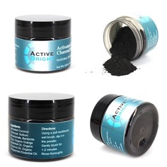 Кокосовый уголь для отбеливания зубов Activated Coconut Charcoal Powder Wisdom